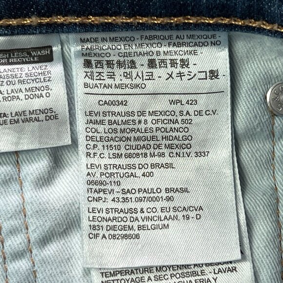 Levis 511 Jeans Mens 32 X 32 Slim Straight Leg Blue Stretch Denim - Picture 5 of 10